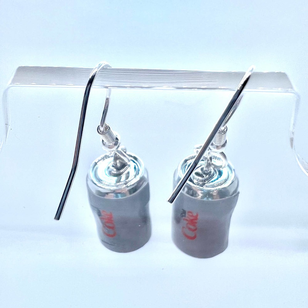 Diet Coke Earrings - Drink Earrings - Soda Earrings - Coca Cola Earrings - Picture 4 of 10